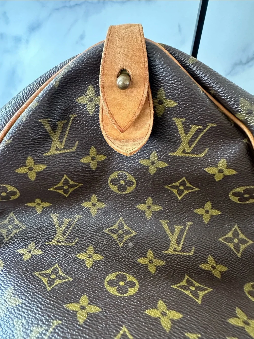 Louis Vuitton Monogram KeepAll 45 Canvas Travel Duffle Bag